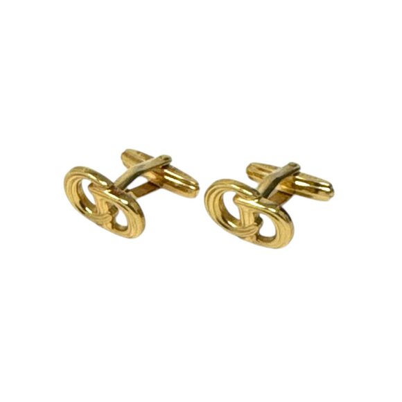 Vintage Christian Dior Gold Tone Cufflinks - Picture 1 of 3